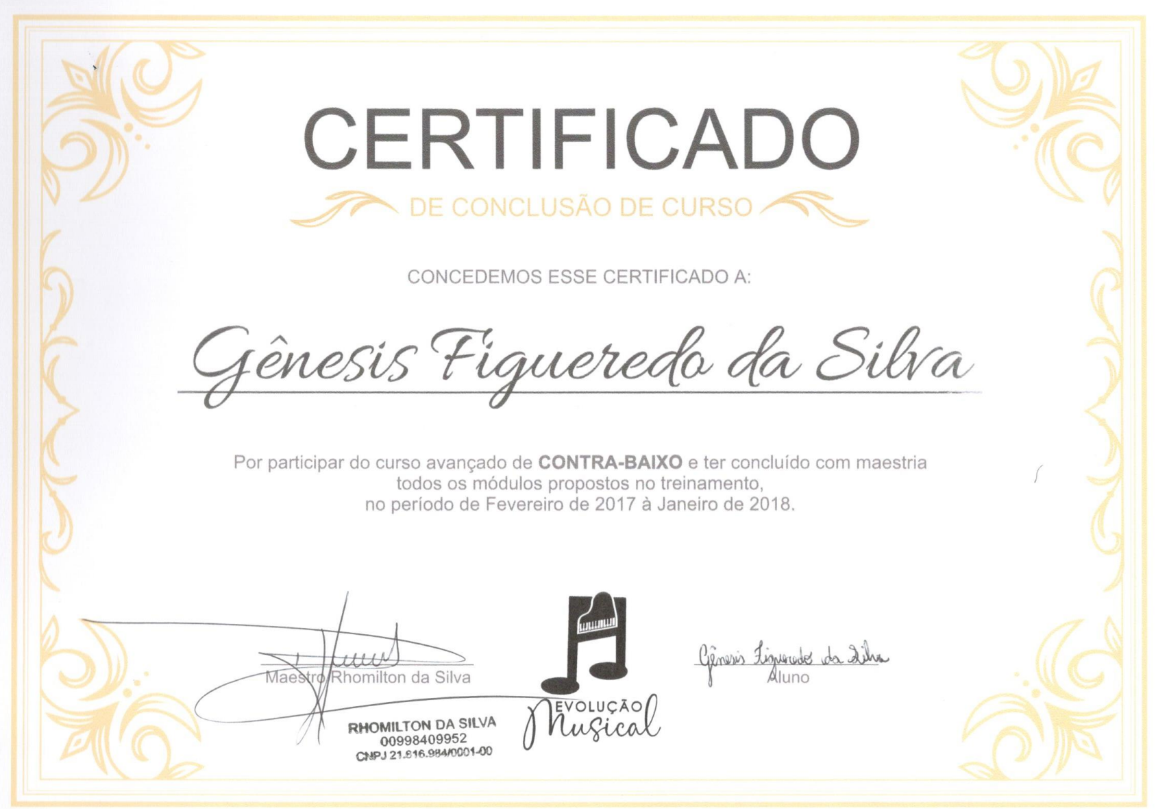 Certificado Contra-Baixo