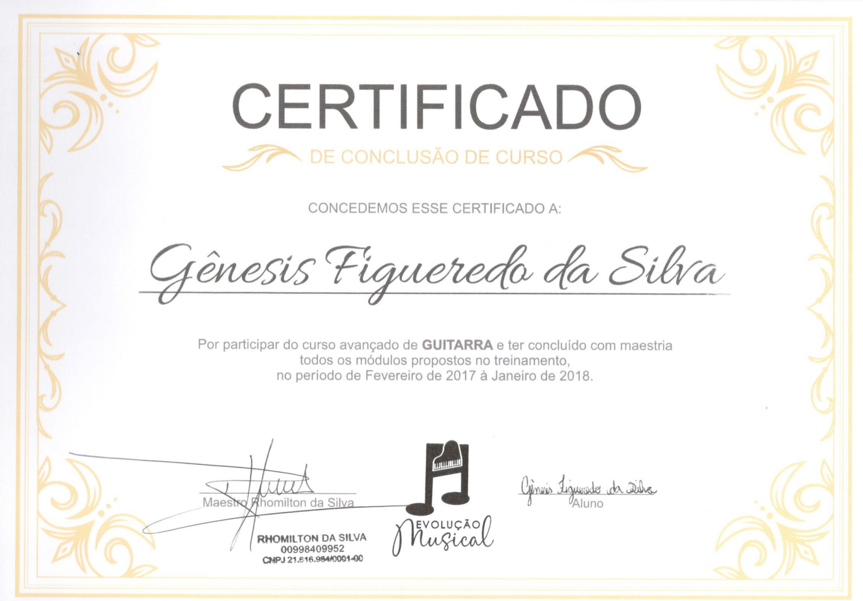 Certificação Guitarra
